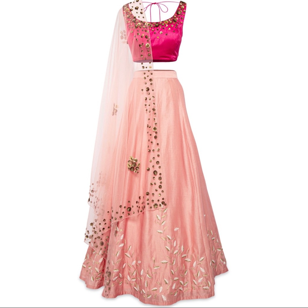 Hot Pink and Pink Lehenga